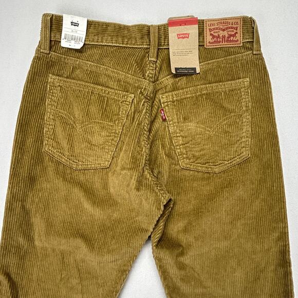 Levis Pants Womens 30x29 Brown Corduroy Stretch Preppy Casual NWT IRREGULAR 5222 - Picture 13 of 13